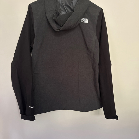 Women's The North Face HyVent Ski Snow Rain Jacket L Charcoal Black - Picture 6 of 11